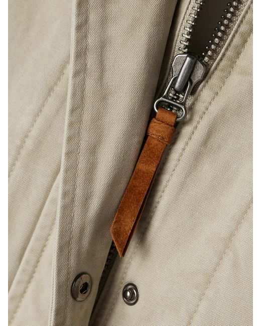 Isabel Marant Natural Kimelia Jacke Aus Baumwoll-Canvas Mit Cordbesatz