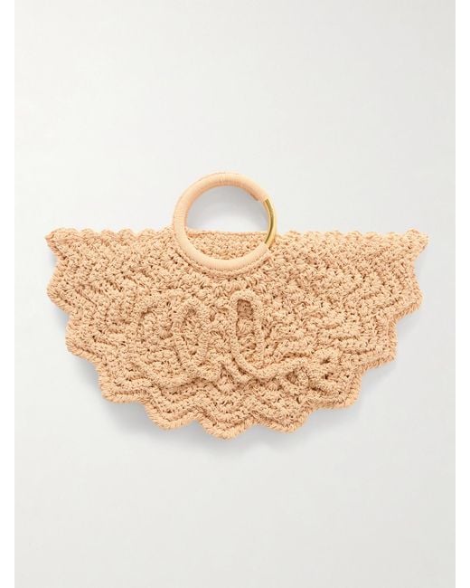 Sac À Main En Raphia Synthétique À Broderie Bracelet Paravent Chloé en coloris Natural