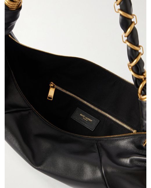 Saint Laurent Black Amalia Leather Shoulder Bag