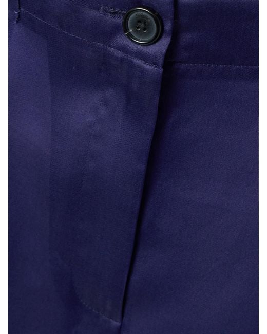 Jupe Longue En Organza De Soie À Plis Lucian Khaite en coloris Blue