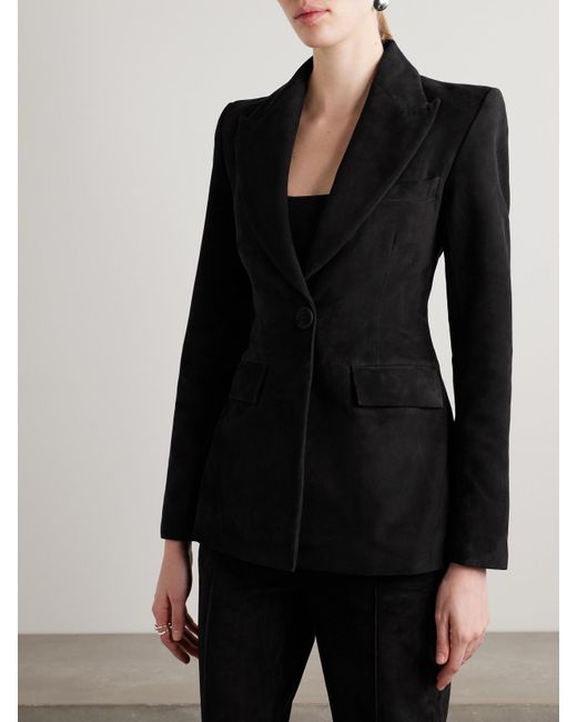 Alex Perry Black Suede Blazer