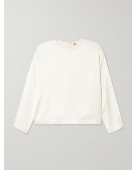 Totême  White Satin Top