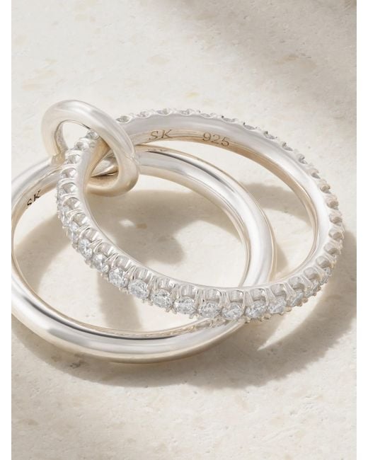 Spinelli Kilcollin Natural Cara Ring Aus Sterlingsilber Mit Diamanten