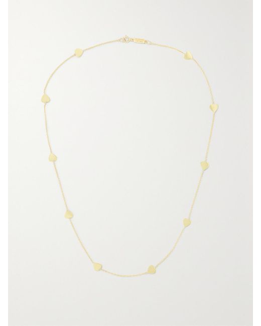 Jennifer Meyer White Heart-By-The-Inch Kette Aus 18 Karat