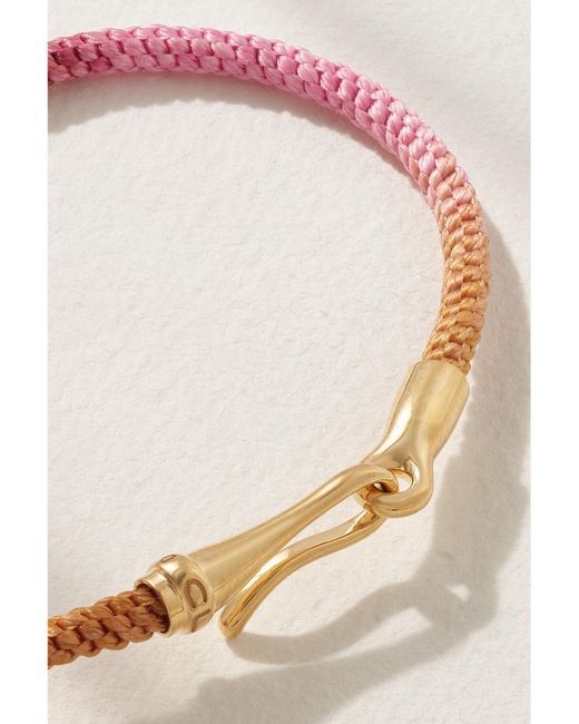 Ole Lynggaard Copenhagen Metallic Life Armband Aus Kordel Mit Details Aus 18 Karat