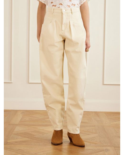 Isabel Marant Natural Lisha Wide-Leg Jeans