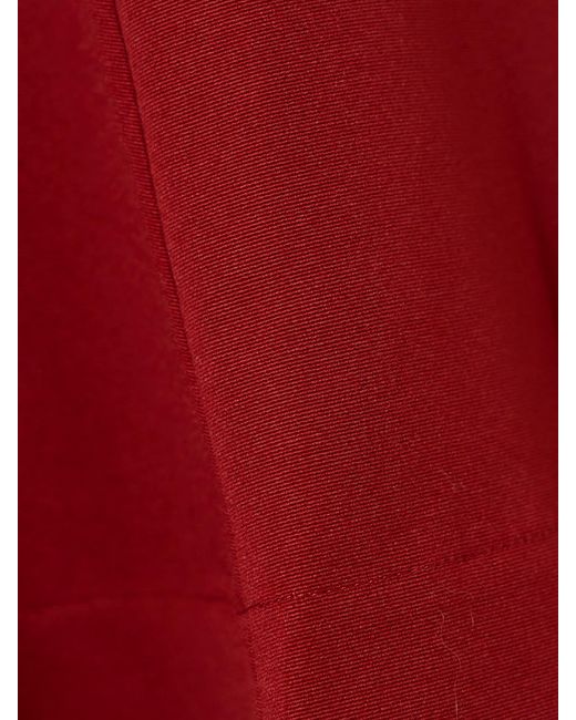 Staud Red Ellie Paneled Cotton-Blend Faille Mini Dress