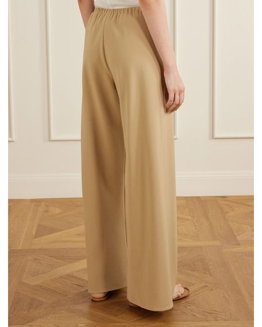 La Ligne Natural Colby Recycled Stretch-Crepe Wide-Leg Pants