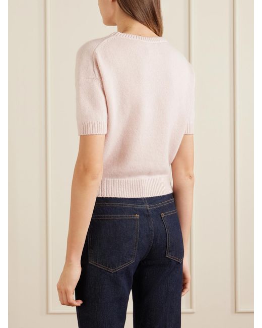 Khaite Pink Golden Cashmere Sweater