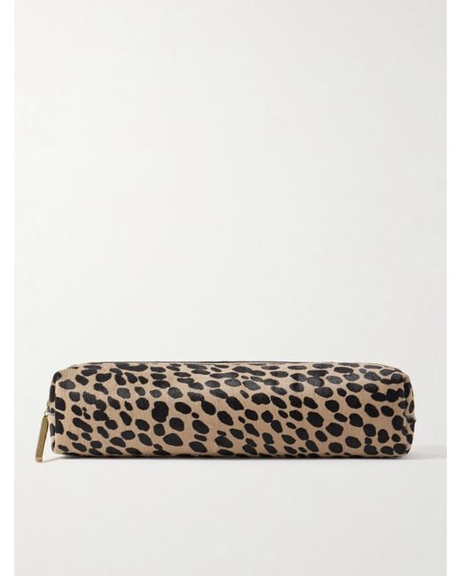 Khaite Multicolor Kye Leopard-Print Calf Hair Clutch