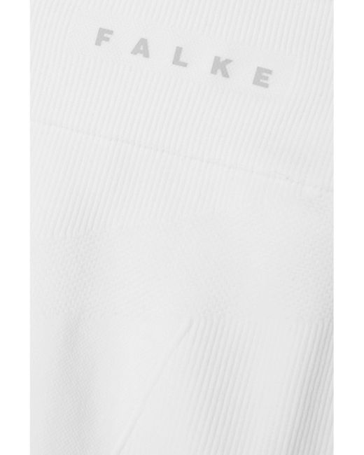 Falke White Stretch-Knit Leggings