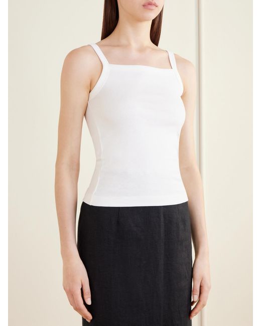 Flore Flore White May Organic Cotton-Jersey Tank