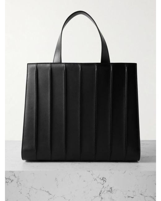 Max Mara Black Whitney Bag 7 Große Tote Aus Leder Mit Falten