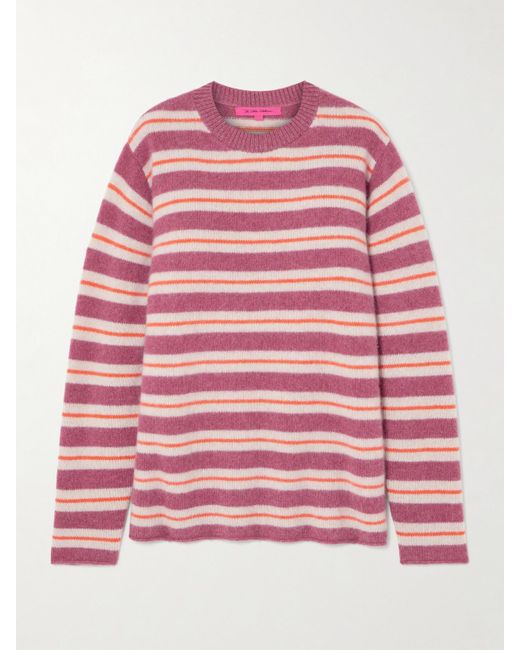 The Elder Statesman Pink Sinful Gestreifter Kaschmirpullover