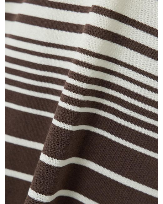 Faithfull The Brand Purple Idun Rückenfreies Maxikleid Aus Einer Baumwollmischung Mit Streifen Und Twist-Detail