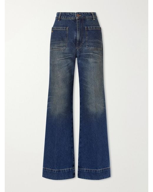 Victoria Beckham Blue Alina High-Rise Flared Jeans