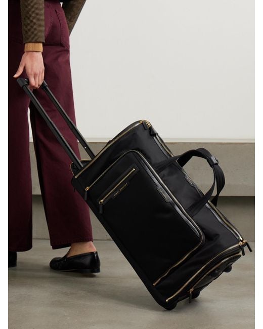 Anya Hindmarch Black 72 Hour Leather-Trimmed Econyl Weekend Bag
