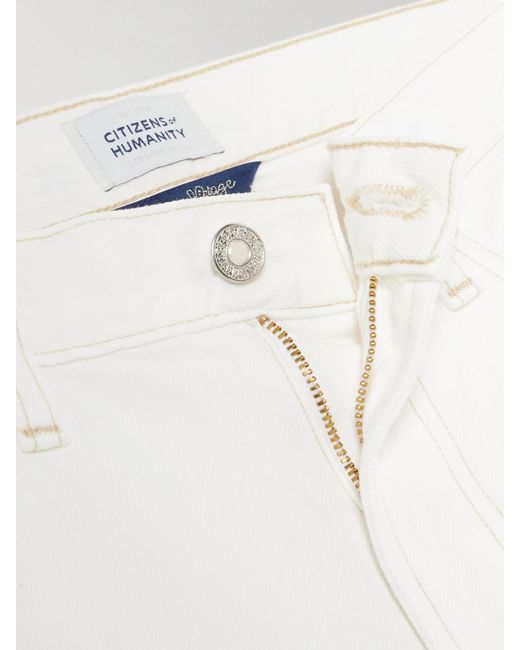 Citizens of Humanity White Miro Relaxed High-Rise Barrel-Leg Jeans