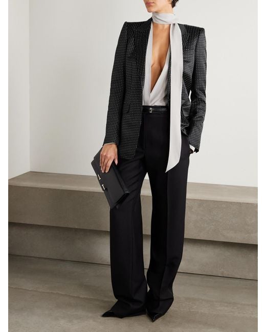 Blazer En Jacquard De Soie Duchesse À Pois Tom Ford en coloris Black