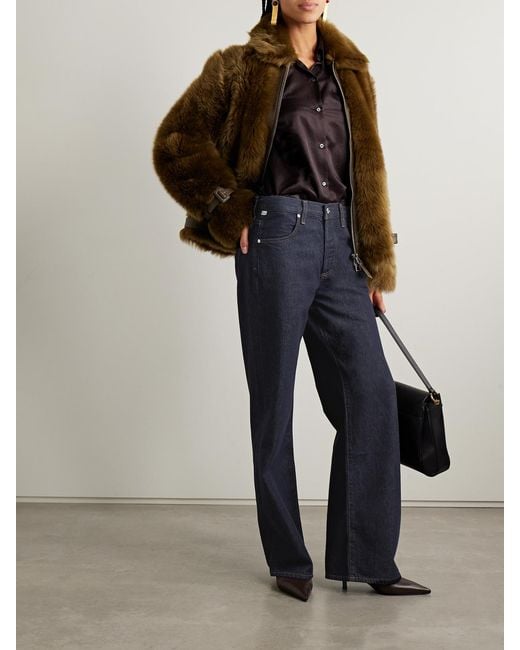Citizens of Humanity Blue Annina High-Rise Wide-Leg Jeans