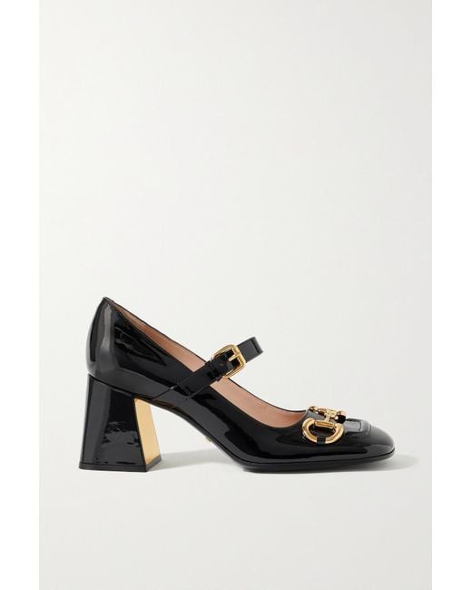Gucci Baby Horsebitdetailed Patentleather Pumps in Black Lyst Canada