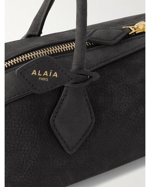 Alaïa White Le Teckel Medium Nubuck Shoulder Bag