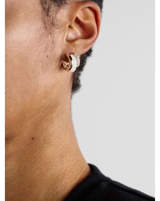 Boucles D'Oreilles En Or 14 Carats (585/1000) Recyclé, Jaspes Et Diamants Triple Hoops BY PARIAH en coloris Natural