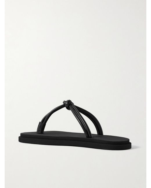 Emme Parsons Brown Knot Leather Flip Flops