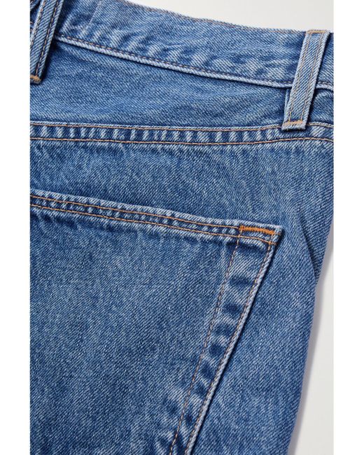 SLVRLAKE Denim Blue Eva High-Rise Wide-Leg Organic Jeans