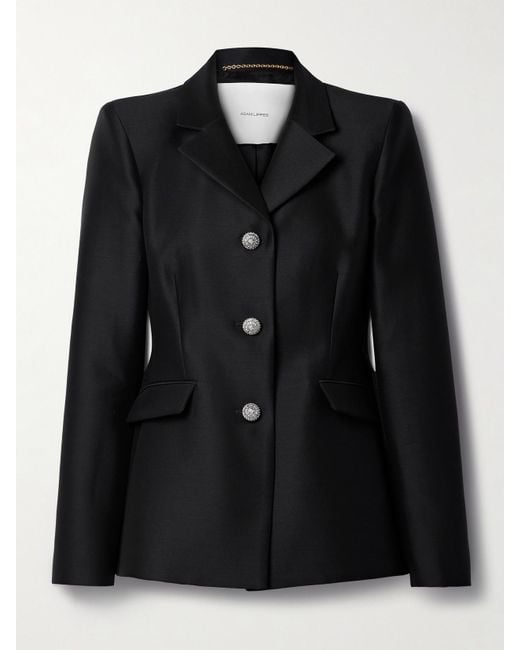 Blazer En Radzimir De Laine Et De Soie Mélangées Comptoir Adam Lippes en coloris Black