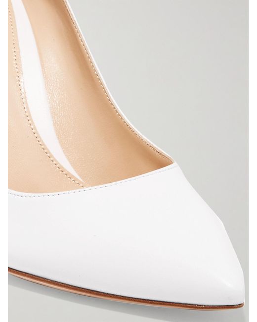 Gianvito Rossi White Gianvito 85 Leather Pumps
