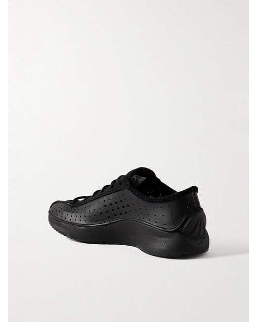 Nike Air Superfly Perforated Leather And Suede Sneakers in  display picture 3