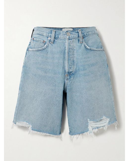 Agolde Blue Indra Jeansshorts