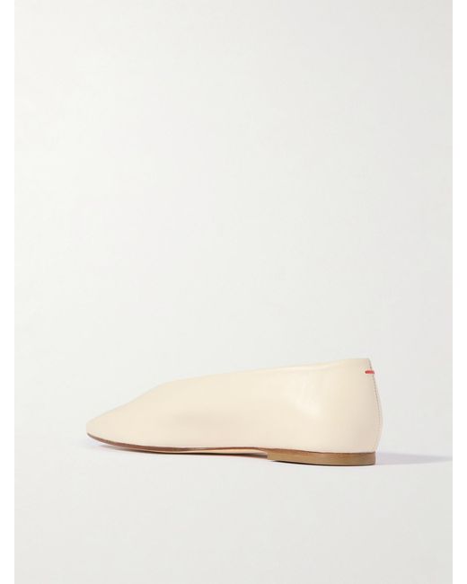 Aeyde Natural Betty Leather Ballet Flats