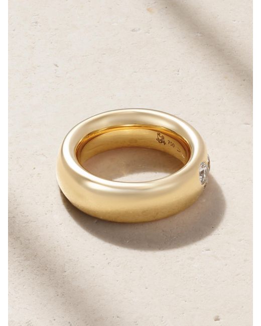 UNIFORM OBJECT Natural Gauge 18-Karat Diamond Ring
