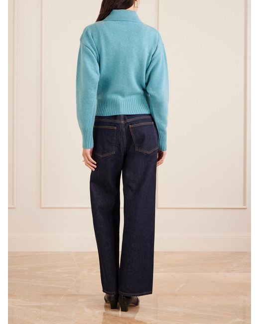 Proenza Schouler Blue Rocio Cashmere-Blend Cardigan