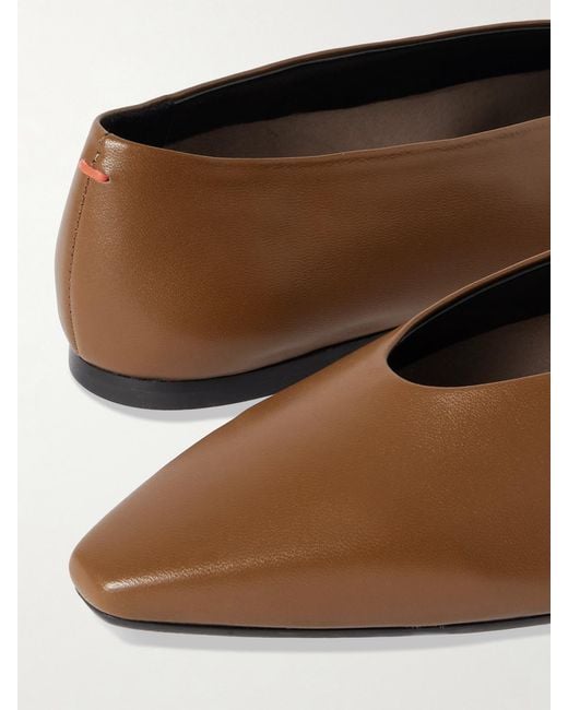 Aeyde Brown Betty Leather Ballet Flats