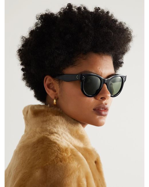 Céline Black Round-Frame Acetate Sunglasses
