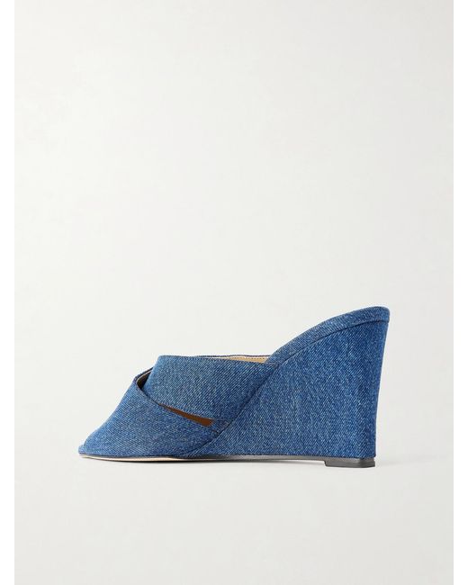 Jamie Haller Blue The Rose Denim Sandals