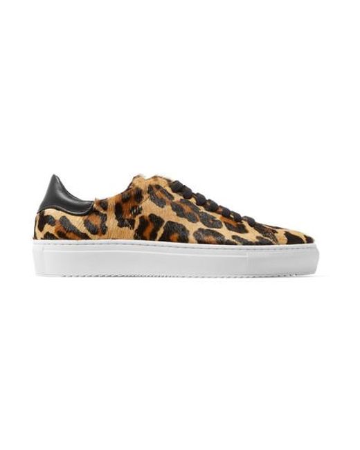 Axel Arigato Tennis Leather trimmed Leopard print Calf Hair