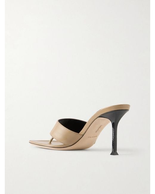 Christen Natural Helix 75 Leather Thong Sandals