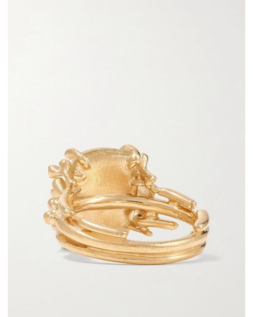 Ole Lynggaard Copenhagen Metallic Boho 18-Karat, Quartz And Diamond Ring