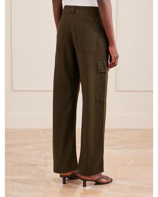 Citizens of Humanity Brown Esme Organic Cotton-Twill Wide-Leg Cargo Pants