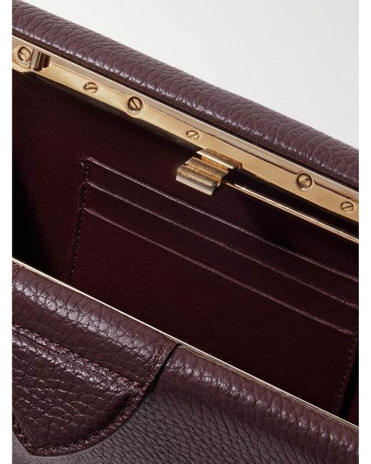 Gabriela Hearst Purple Carrington Clutch Aus Strukturiertem Leder