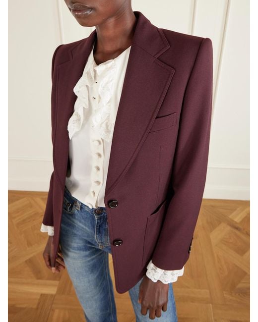 Chloé Purple Wool-Gabardine Blazer