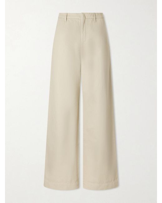 Still Here Natural Cotton Wide-Leg Pants