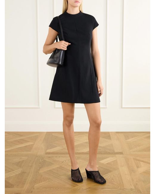 Theory Black Crepe Mini Dress