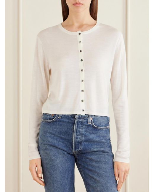 Leset Natural James Merino Wool Cardigan