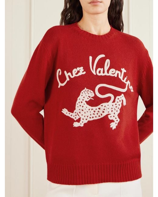 Valentino Garavani Embroidered Wool Sweater