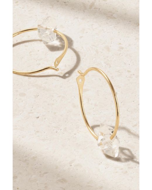 Melissa Joy Manning Natural 14-Karat Recycled Herkimer Diamond Hoop Earrings